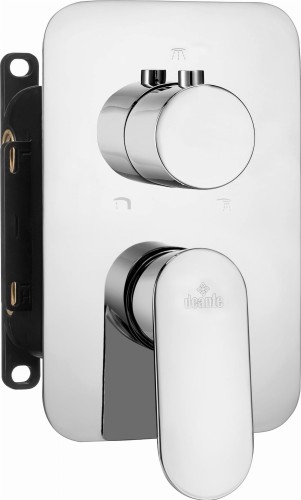 Bateria natryskowa DEANTE ALPINIA BOX podtynkowa, 3-funkcyjna, chrom BXY 0GAM