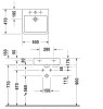Umywalka DURAVIT VERO 50x47cm szlifowana, biała 0454500027