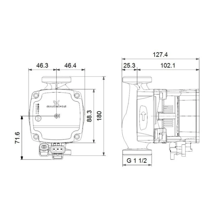 Pompa obiegowa GRUNDFOS ALPHA1 L 25-40 180 DuoPack 2 szt - 99254485