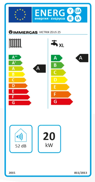 Kocioł gazowy IMMERGAS VICTRIX ZEUS 25 kondensacyjny, 2-funkcyjny, wbudowany zasobnik 45L 3.028381