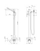 Bateria wannowa DEANTE ALPINIA, wolnostojąca, chrom BGA 017M