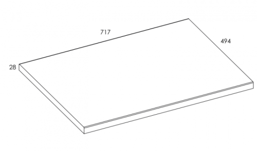 Blat pełny ELITA LOFTY  70x49,4x2,8cm, dąb classic 167040