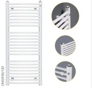 Grzejnik łazienkowy INSTAL PROJEKT OMER 70x141cm, moc 861W, BIAŁY OMER-70/140