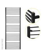 Grzejnik łazienkowy INSTAL PROJEKT PIKO 133x43cm, moc 500W, BIAŁY PIK-40/130