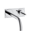 Bateria umywalkowa AXOR UNO 2 podtynkowa, z płytką, z długą wylewka, chrom 38115000