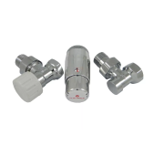 Zestaw przyłączy do grzejnika SCHLOSSER MINI kątowy chrom 602200060