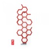Grzejnik łazienkowy TERMA HEX 83x49cm, moc 248W, podłączenie ZX Czarny RAL 9005 WGH2X082048K9M5ZX