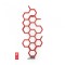 Grzejnik łazienkowy TERMA HEX 83x49cm, moc 248W, podłączenie ZX Czarny RAL 9005 WGH2X082048K9M5ZX