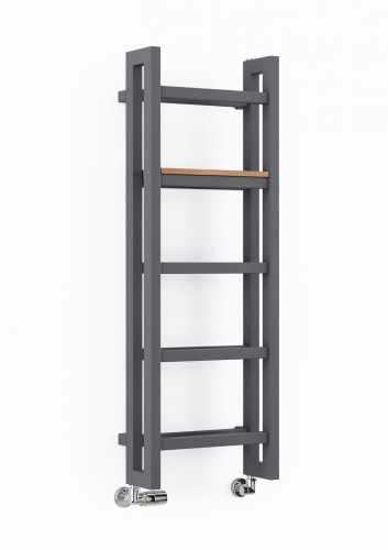 Grzejnik łazienkowy TERMA STAND 92x40cm, moc 434W, podłączenie SX Czarny RAL 9005 WGSCA092040K9M5SX