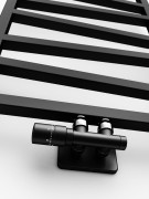 Grzejnik łazienkowy TERMA ZIGZAG 50x178cm, moc 627W, podłączenie ZX Heban WGZIG178050KIHEZX