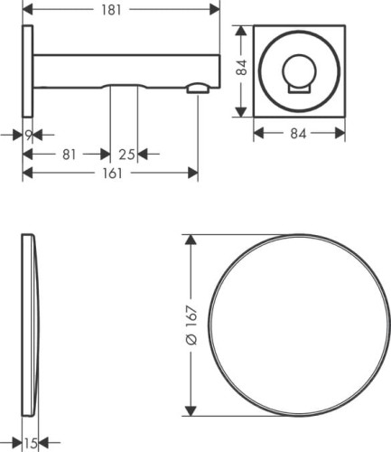 Bateria umywalkowa AXOR UNO chrom 45110000