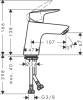 Bateria umywalkowa HANSGROHE LOGIS chrom 71073000