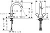Bateria umywalkowa HANSGROHE LOGIS chrom 71221000
