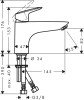 Bateria wannowa HANSGROHE LOGIS chrom 71311000
