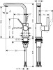 Bateria umywalkowa HANSGROHE METRIS SELECT chrom 31159000