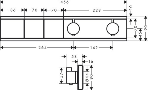 Bateria termostatyczna HANSGROHE RAINSELECT biały mat 15380700