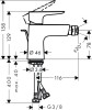 Bateria bidetowa HANSGROHE TALIS S chrom 71720000
