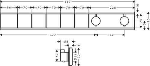 Bateria termostatyczna HANSGROHE RAINSELECT chrom 15384000