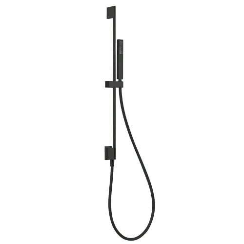 Zestaw prysznicowy TRES SLIM drążek 76 cm, z przyłączem, czarny mat 03493201NM