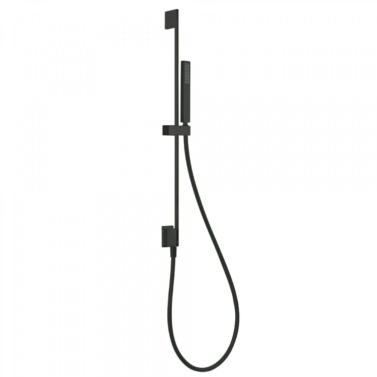 Zestaw prysznicowy TRES SLIM drążek 76 cm, z przyłączem, czarny mat 03493201NM