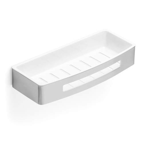 Koszyk prysznicowy HOZZE prostokątny, z półką z tworzywa, chrom 100-031