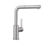 Bateria kuchenna BLANCO LANORA-S stojąca, z wyciąganą wylewką,  stal szczotkowana 523123