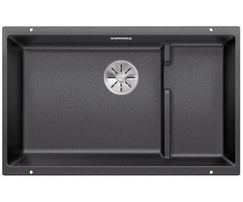 Komora podwieszana BLANCO SUBLINE 700-U Level 73 x 46 cm. z korkiem i koszykiem, antracyt 523452