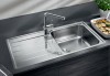 Zlewozmywak stalowy  BLANCO CLASSIMO XL 6 S-IF 100x50 cm 1K+O, z korkiem .aut.InFino PushCont, stal polerowana 525327