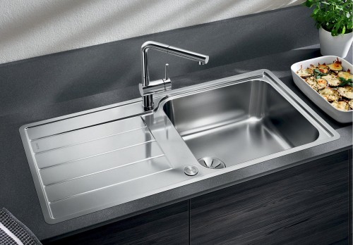 Zlewozmywak stalowy  BLANCO CLASSIMO XL 6 S-IF 100x50 cm 1K+O, z korkiem .aut.InFino PushCont, stal polerowana 525327