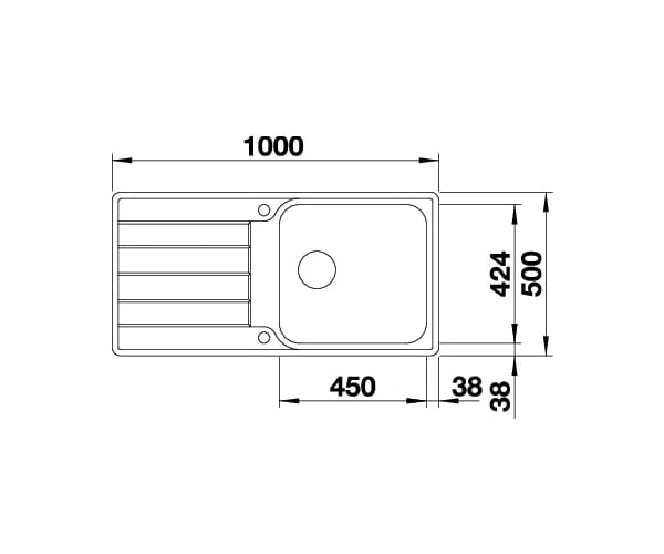 Zlewozmywak stalowy  BLANCO CLASSIMO XL 6 S-IF 100x50 cm 1K+O, z korkiem .aut.InFino PushCont, stal polerowana 525327