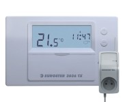 Sterownik temperatury EUROSTER 2026TXRXG(z gniazdem) bezprzewodowy, programowany E2026TXRXG