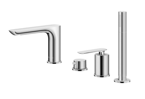 Bateria wannowa KOHLMAN EXPERIENCE Stojąca 4-otwory Chrom QB244E