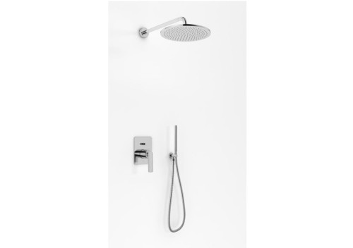 Zestaw prysznicowy KOHLMAN EXPERIENCE ze słuchawką i deszczownicą R35 Chrom QW210ER35
