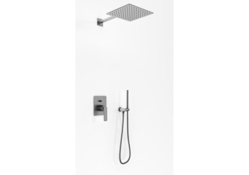 Zestaw prysznicowy KOHLMAN EXPERIENCE ze słuchawką i deszczownicą Q30 Grey QW210EGQ30