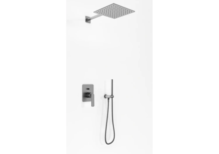 Zestaw prysznicowy KOHLMAN EXPERIENCE ze słuchawką i deszczownicą Q30 Grey QW210EGQ30