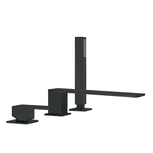 Bateria wannowa TRES  CUADRO stojąca, 3 - otworowa, czarny mat 00616103NM
