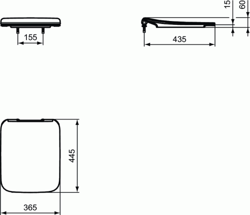 Deska WC IDEAL STANDARD STRADA II THIN wolnoopadajaca, biała T360101