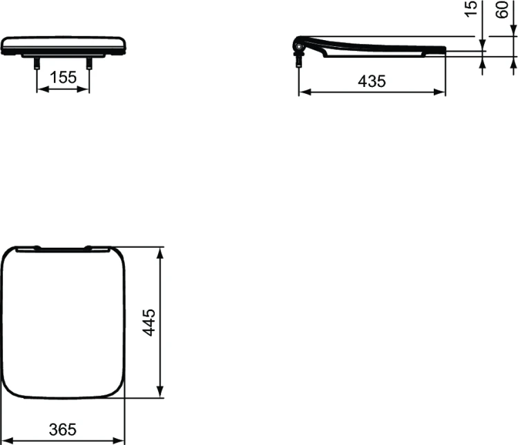 Deska WC IDEAL STANDARD STRADA II THIN wolnoopadajaca, biała T360101