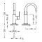 Bateria umywalkowa CADRO TRES stojąca chrom 106605