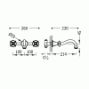 Bateria umywalkowa CLASIC TRES podtynkowa chrom 24215101