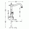 Bateria umywalkowa CLASIC TRES stojąca chrom 24210902