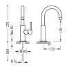 Bateria umywalkowa STUDY TRES chrom 26290403