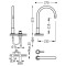 Bateria umywalkowa TRES natynkowa chrom 26110501