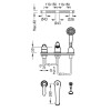 Bateria wannowa MONOCLASIC TRES stojąca chrom 24214501