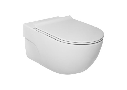 Miska wisząca WC ROCA MERIDIAN 56cm, Rimless, biała A34624L000