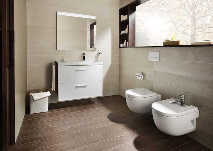 Miska wisząca WC ROCA MERIDIAN 56cm, Rimless, biała A34624L000