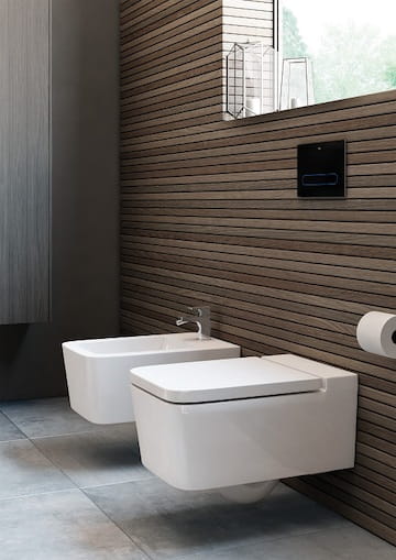 Miska wisząca WC ROCA INSPIRA Square, Rimless, biała A346537000