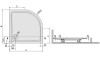 Brodzik półokrągły SANPLAST FREE LINE BP/FREE 80x80x2,5cm, stelaż w komplecie, biały Eurowhite 615-040-4420-01-000