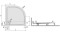 Brodzik półokrągły SANPLAST FREE LINE BP/FREE 90x90x2,5cm, stelaż w komplecie, biały Eurowhite 615-040-4430-01-000