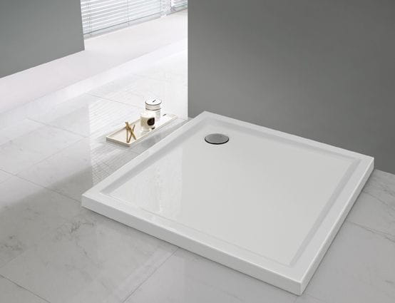 Brodzik kwadratowy SANPLAST PRESTIGE 80cm, zabudowany, ProSafe, biały 615-070-1020-01-002